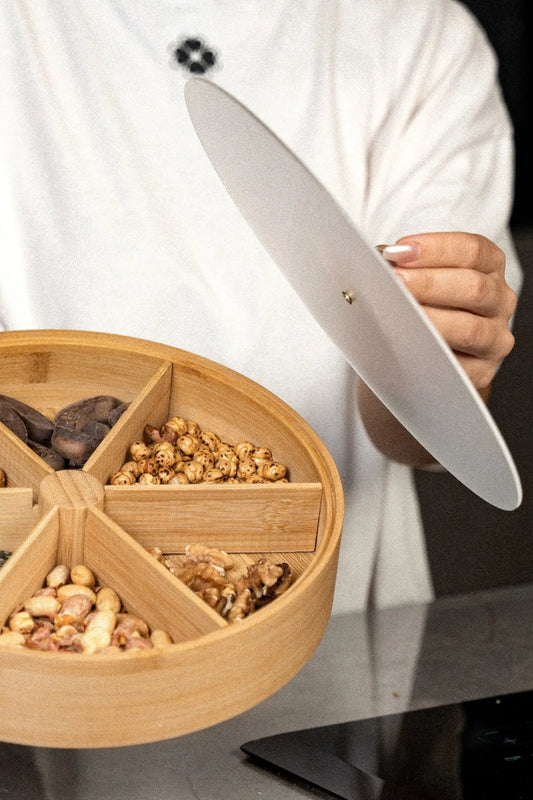 ROUND BAMBOO SNACK BOWL