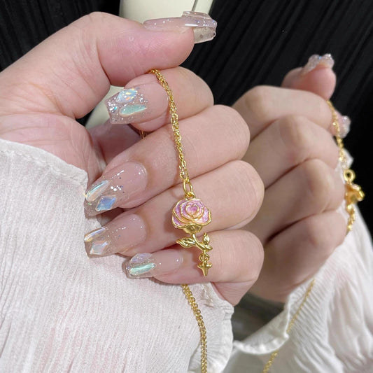 Romantic Rose Pendant Necklace