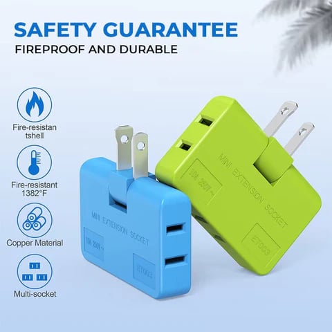 3 in 1 Rotating Socket 180 Degree