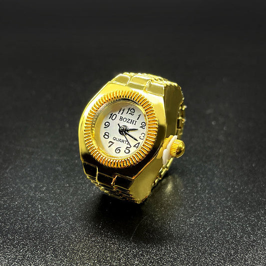 Gold Plated Ring Finger Watch