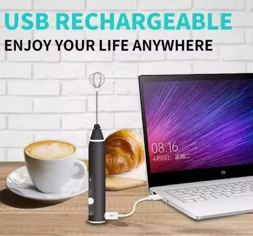 Portable Rechargeable Electric Milk Frother for Coffee