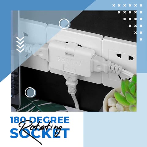 3 in 1 Rotating Socket 180 Degree