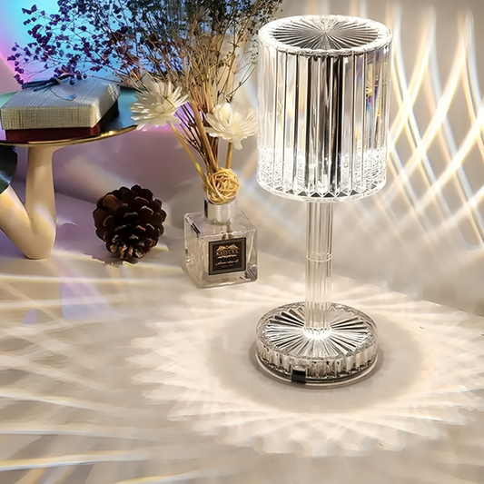 RGB Crystal Touch Table Lamp – 16 Color LED Night Light with USB Charging | Modern Bedside Lamp for Bedroom & Living Room