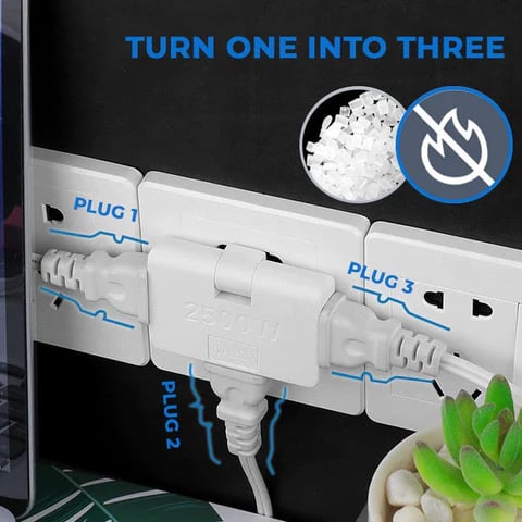 3 in 1 Rotating Socket 180 Degree