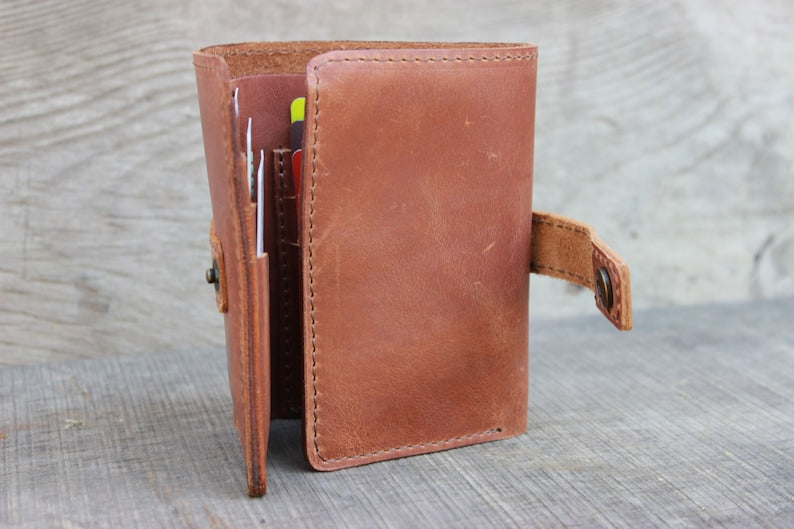 Handcrafted Trifold Leather Wallet