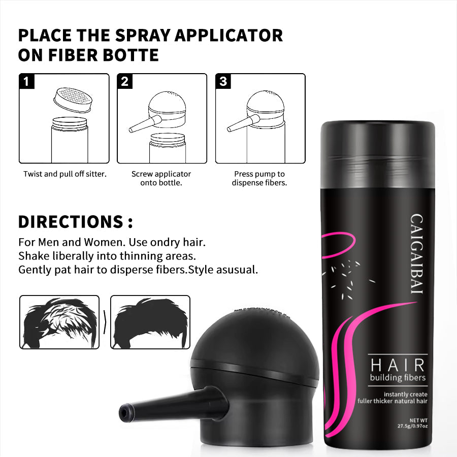 Natural hair fiber spray