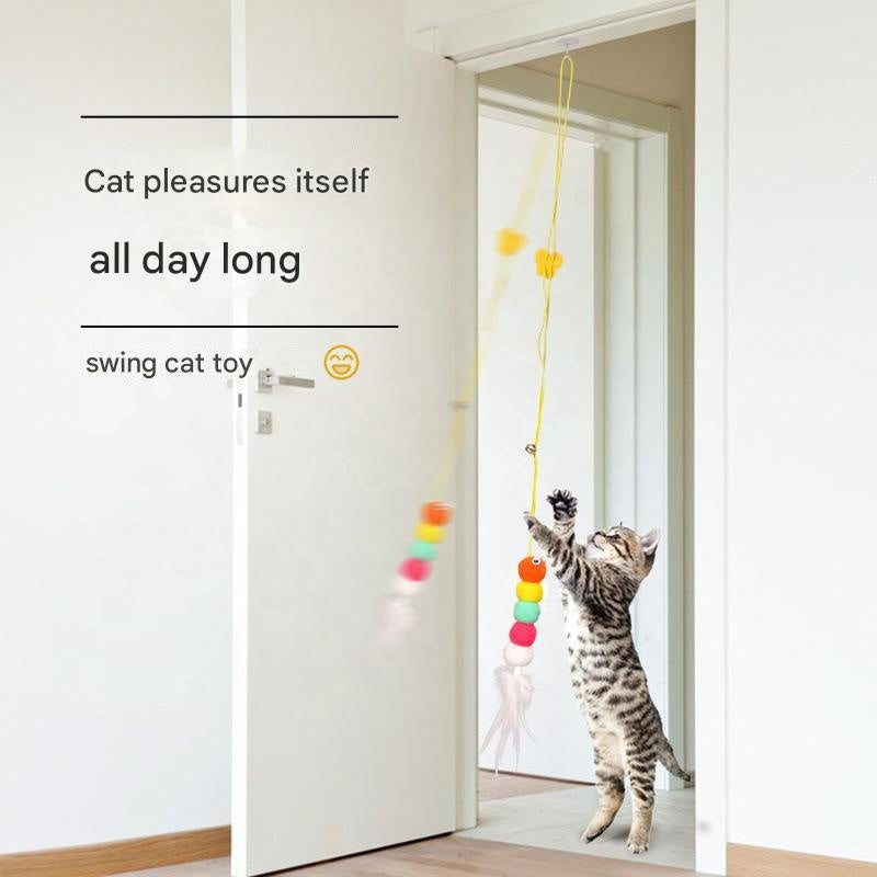 Self-Adhesive Cat Play Fishing Rod