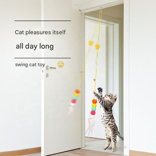 Self-Adhesive Cat Play Fishing Rod
