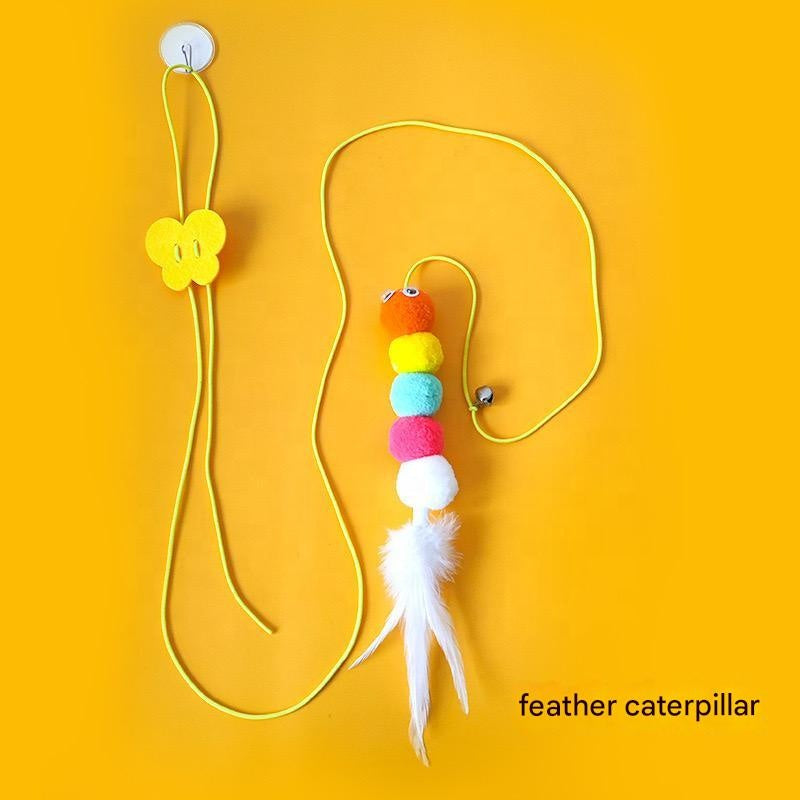 Self-Adhesive Cat Play Fishing Rod