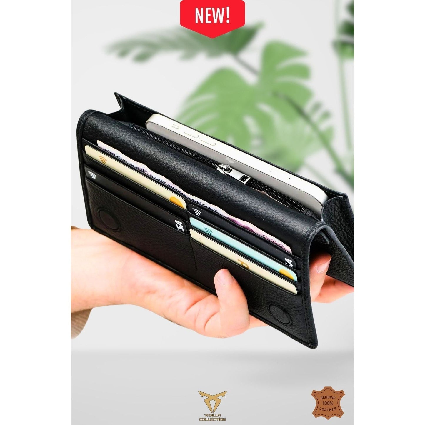 LEATHER LONG WALLET FOR MEN