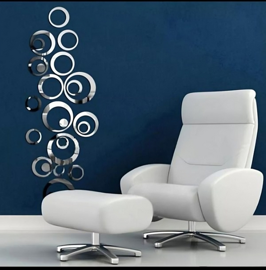 🏡 Acrylic Mirror Wall Art – 24Pcs of Stunning 3D Stickers for Living Room Décor