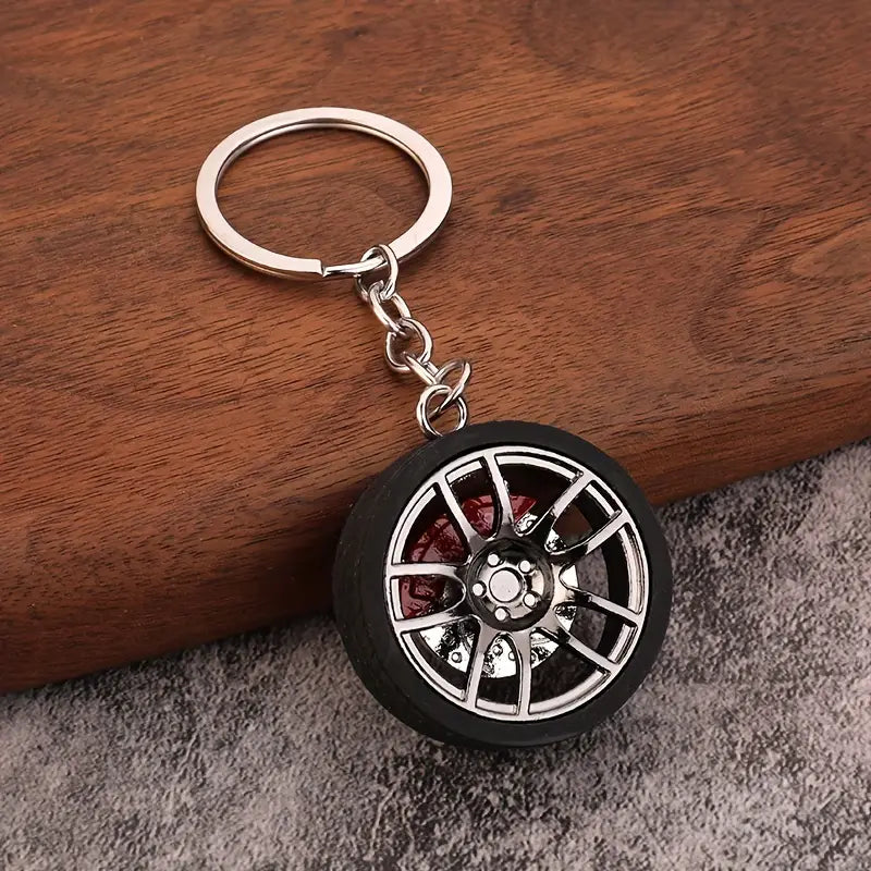 Men Wheel Charm Keychain