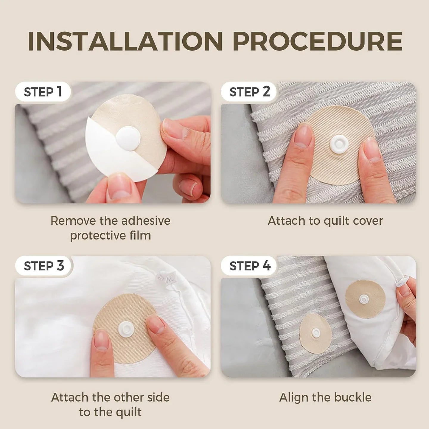 Duvet Clips to Hold Comforter Inside ( PACK OF 10)