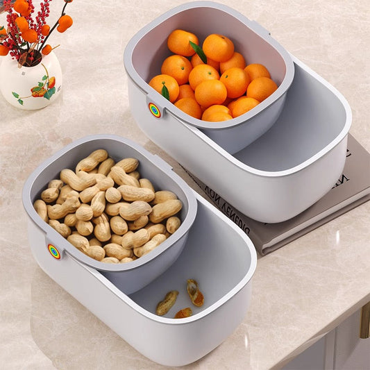 Double Layer Thick Living Room Storage Basket