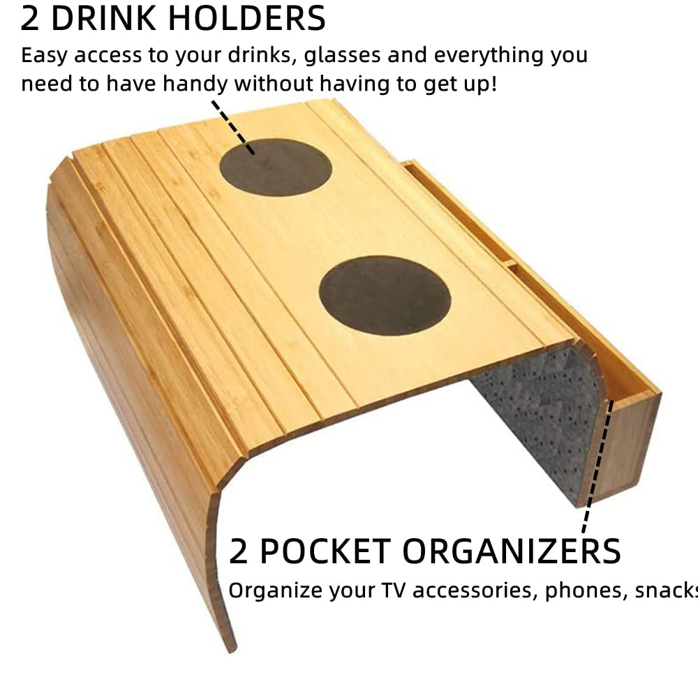 Sofa Side Foldable Cup Holder Tray Organizer⁠