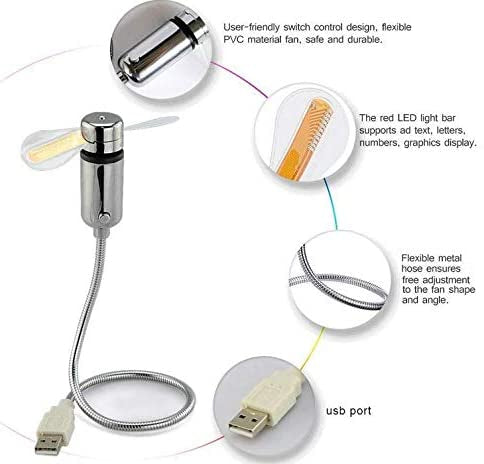 USB Clock Fan with Real Time Clock and Temperature