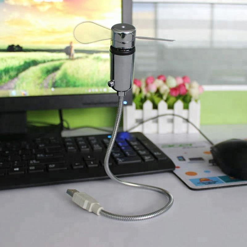 USB Clock Fan with Real Time Clock and Temperature
