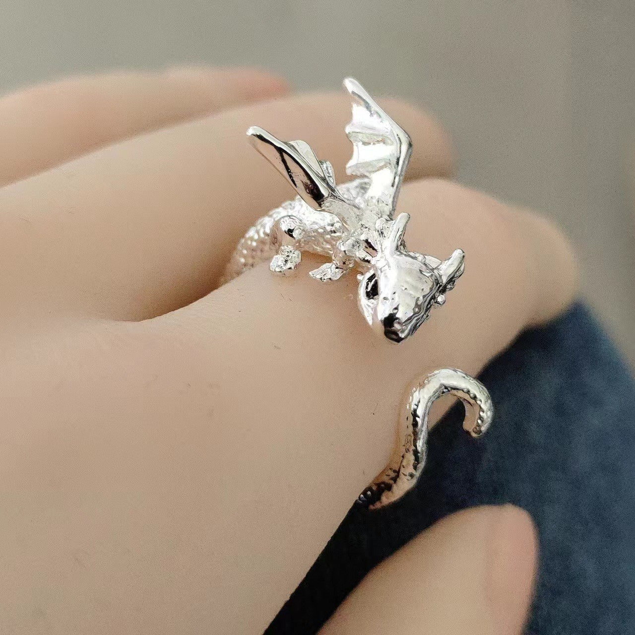 Flying Dragon Adjustable Ring for Men for Women
