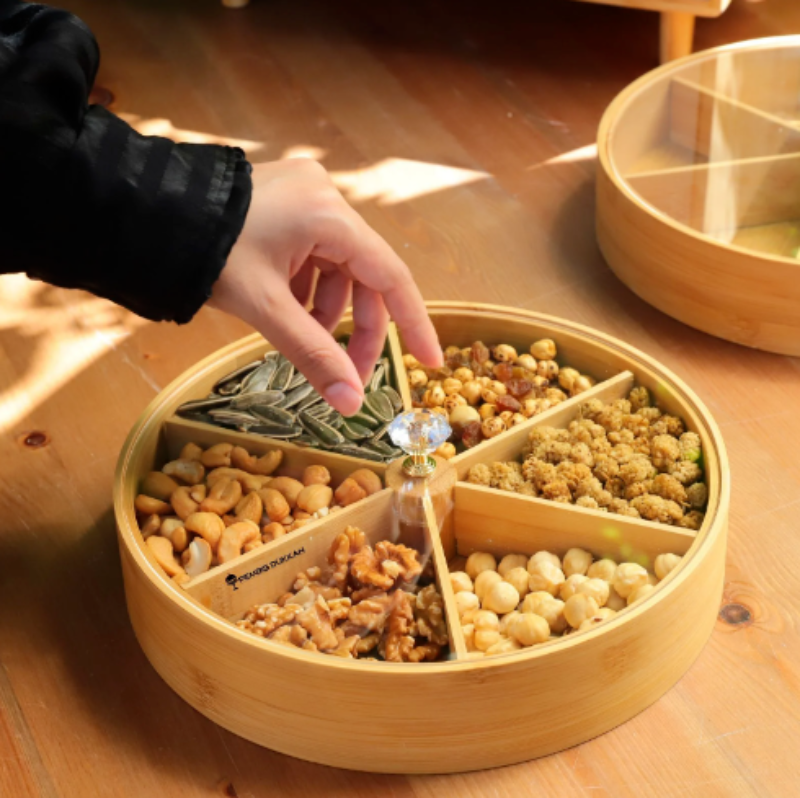ROUND BAMBOO SNACK BOWL