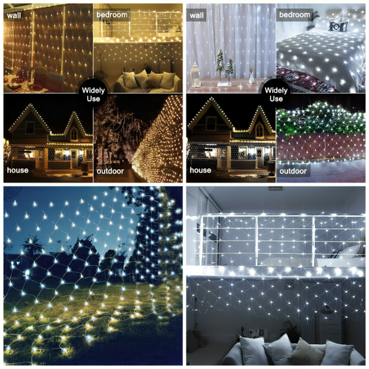✨ Waterproof Net Fairy Lights – 1.5×1.5 Meter Mesh Decoration Light (5V Direct Electric)