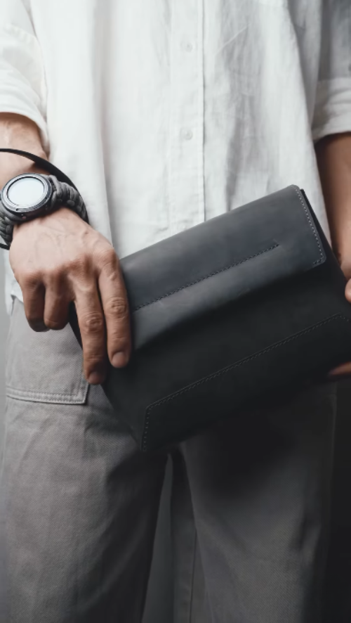 Leather Clutch Bag
